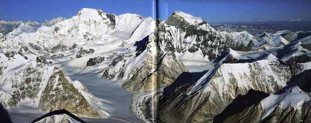 
Cho Oyu and Gyachung Kang from southeast - Over the Himalaya book
